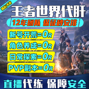 王者荣耀世界代练肝手游端等级升新号开荒养成日常探索PVP打剧情