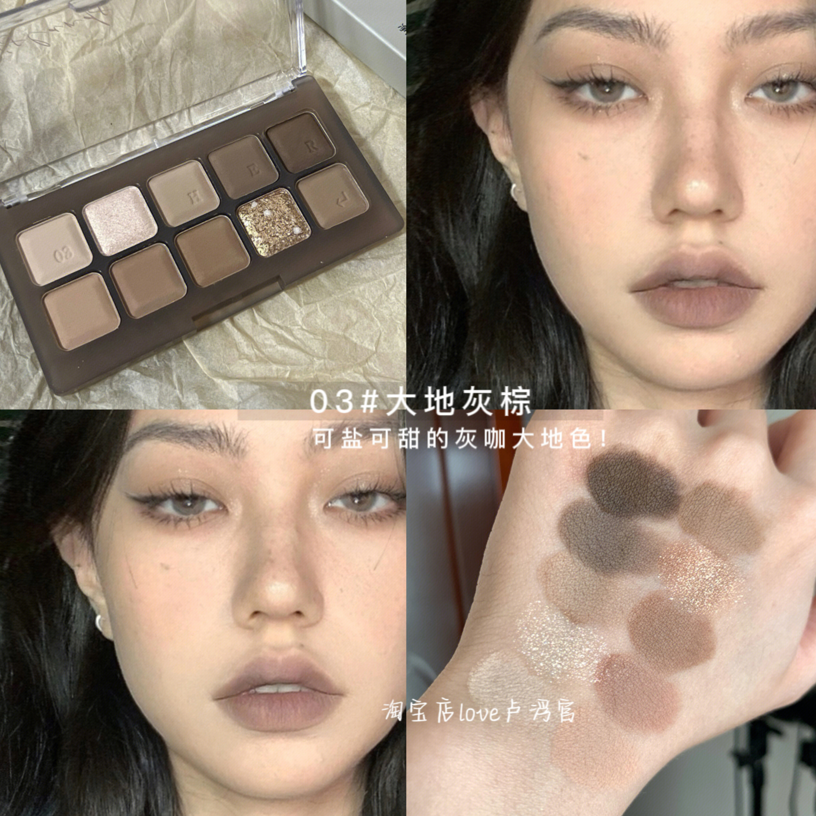 冷调烟熏大地色10色眼影盘