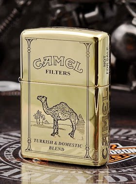 原装正品ZIPPO芝宝打火机 盔甲纯铜五面精雕 骆驼 camel 男士礼品