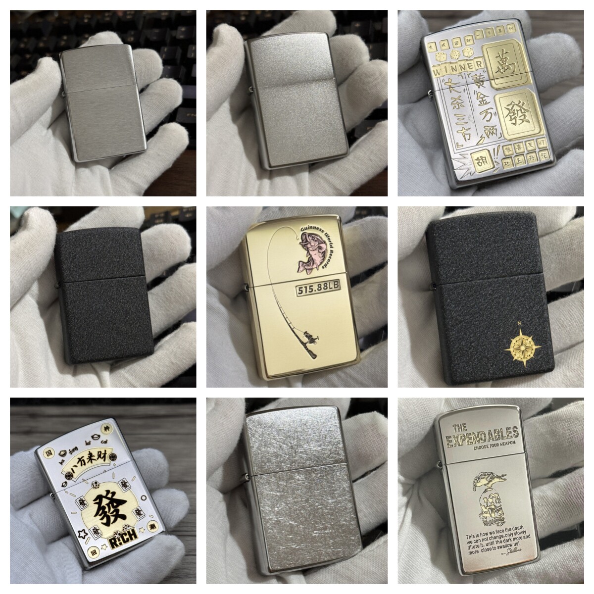 夜色神兽店适用于zippo外壳煤油打火机黑冰ZP蓝纯铜盔甲磨砂唐草