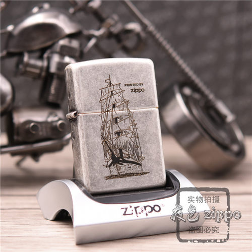 夜色zippo正品  121FB 古银大航海 一帆风顺 男士礼品生日礼物