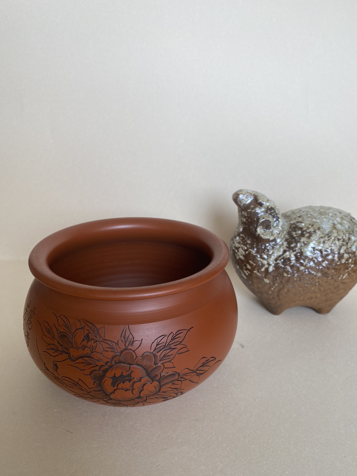 日本制 常滑烧正弥陶房谨制 名家手作朱泥建水 功夫茶建水 渣斗