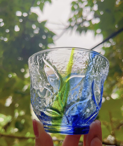 日本制 光琉璃の清花流 硝子器琉璃杯 沙拉碗 冷茶杯 果汁杯