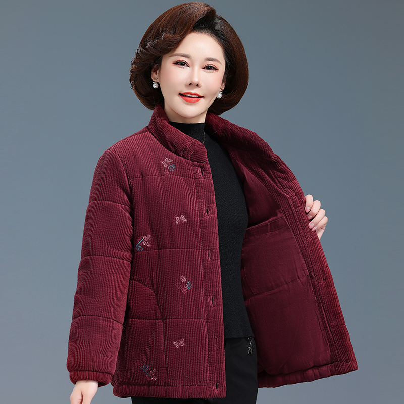 中老年女厚棉服纯棉棉衣外套冬天