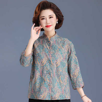 衬衣纯棉七分袖衬衣时尚高端