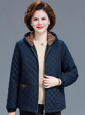 中老年长袖夹棉纯棉外套棉服