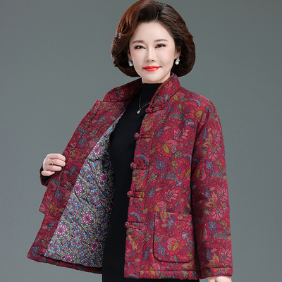 棉服纯棉秋冬妈妈大码中老年人