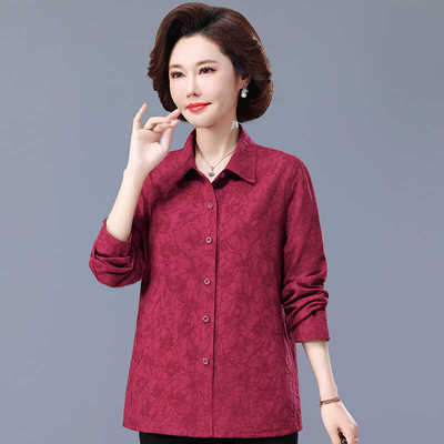 大码纯棉中老年长袖春季宽松