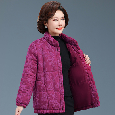中老年长袖棉服加厚新款棉衣冬天