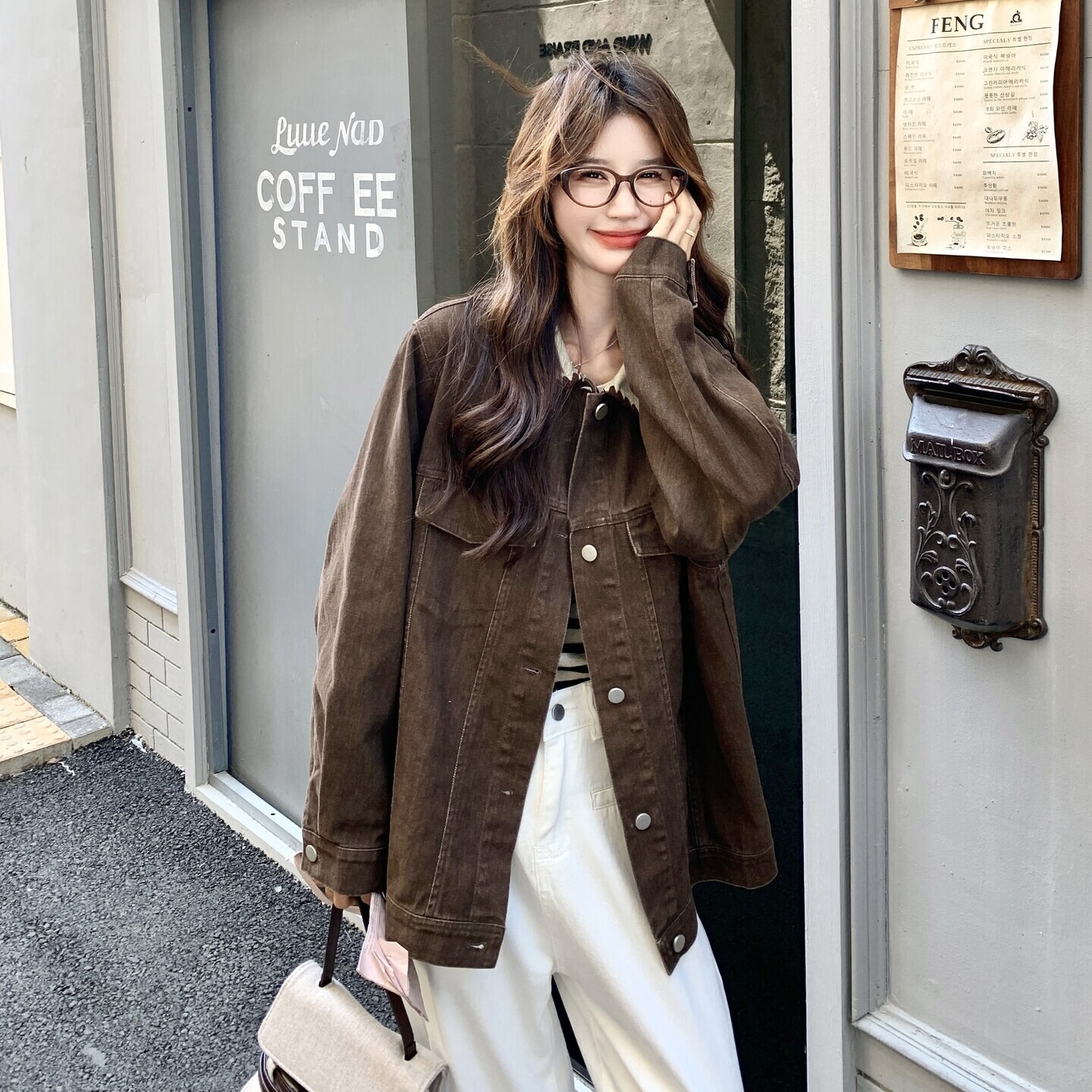领口复古美洋新款上市休闲风显瘦优质2026年秋季新品绣夹克外套