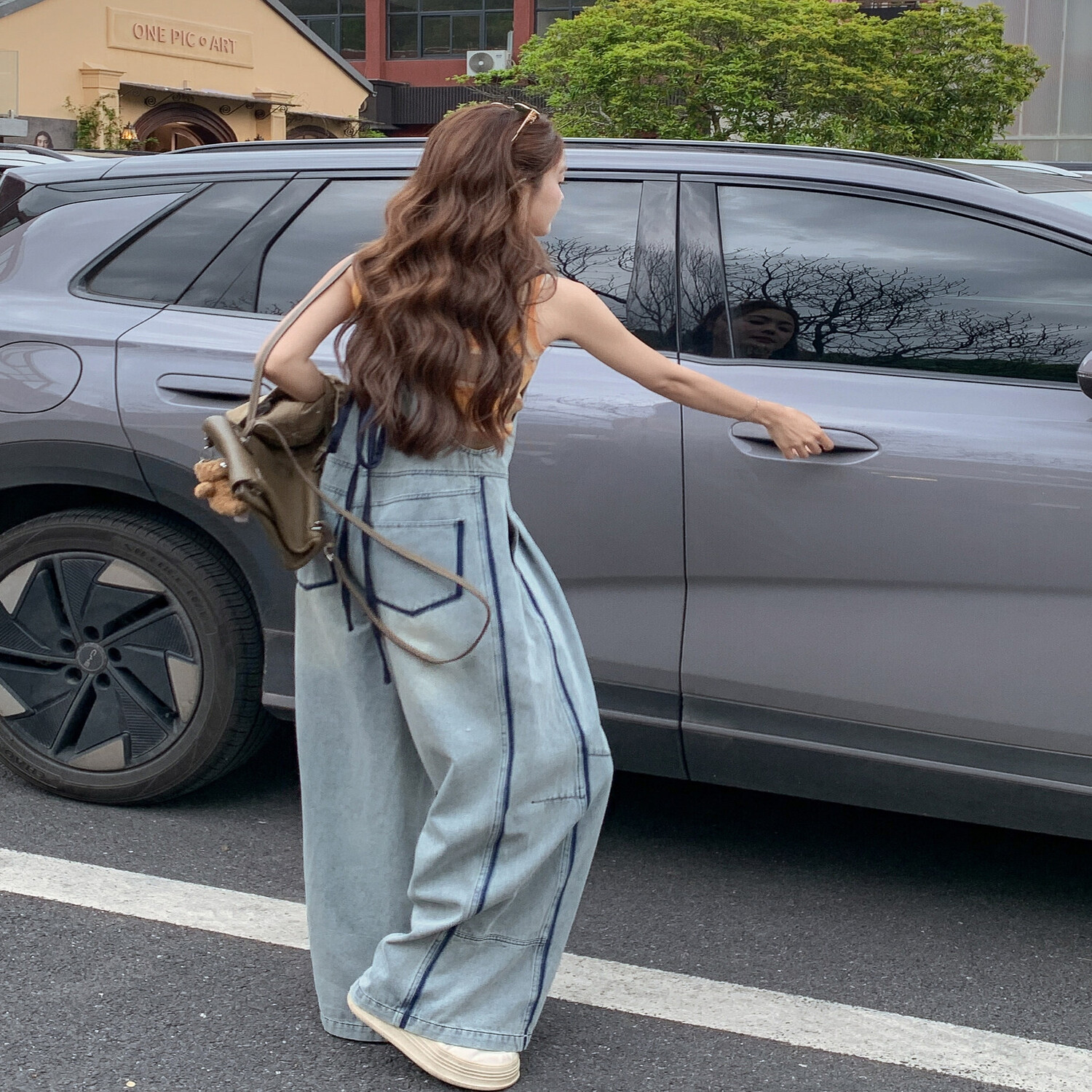 美式美洋新款上市2026年夏季复古垂感时尚爆款背带裤女不含背心