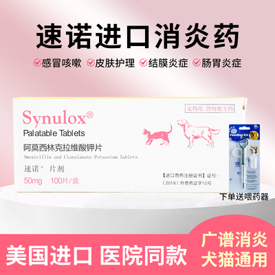 速诺消炎片宠物感冒猫鼻支消炎药