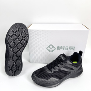 萨拉曼春夏秋透气健步鞋黑色运动鞋超轻减震休闲跑步鞋慢跑鞋防滑