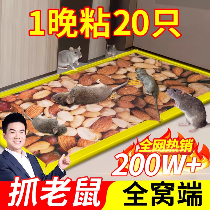 粘鼠板强力胶老鼠贴粘大老鼠窝端超强家用新款扑捉器驱捕鼠神器,居家日用,灭鼠笼/捕鼠器,淘宝优惠券,粉丝福利购,淘宝优惠卷