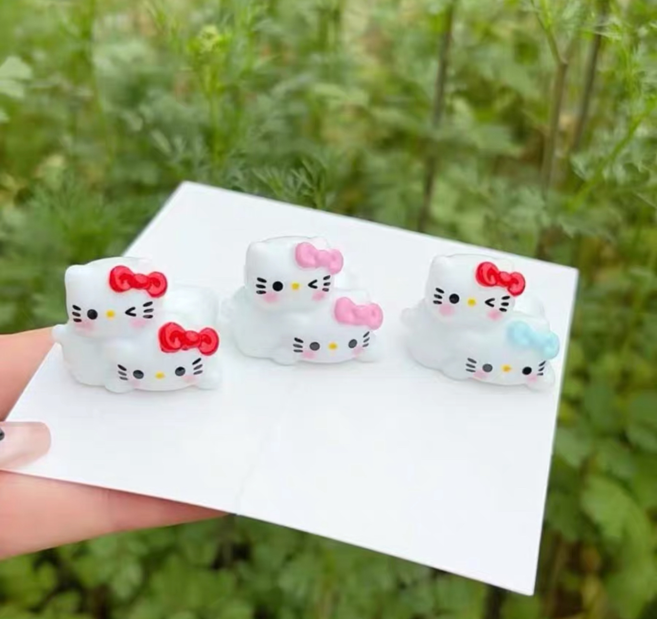 定制kitty贴贴仿真食玩微缩食树脂配件娃屋摆件diy手工饰品