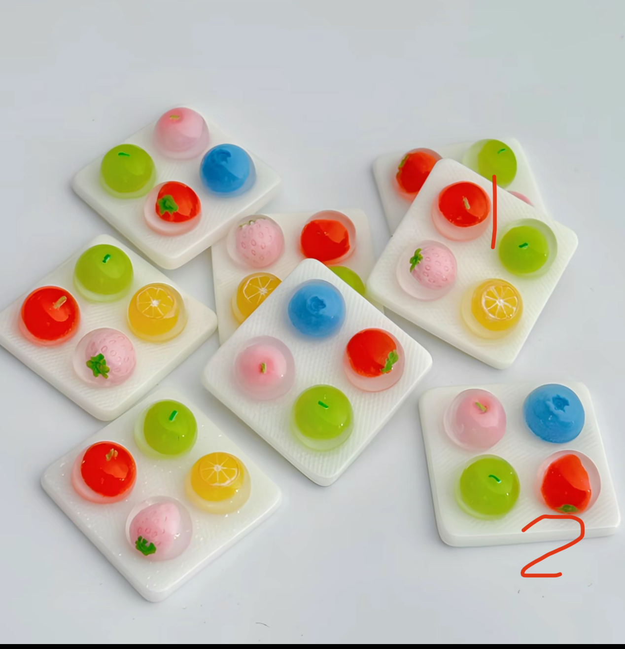 水果药丸仿真食玩微缩树脂配件奶油胶材料摆件装饰手工