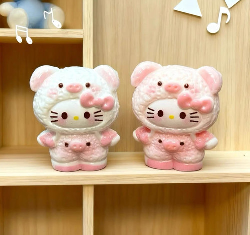 定制立体猪猪头套kitty仿真食玩微缩树脂配件材料摆件手工