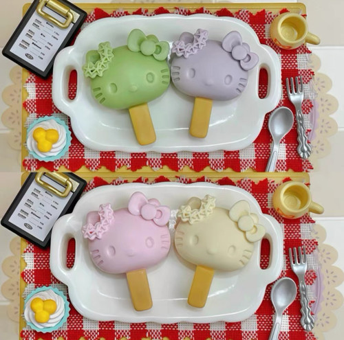 HelloKitty冰棍仿真食玩微缩树脂配件奶油胶材料摆件装饰手工场景