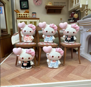 饰手工场景 kitty气球仿真食玩微缩树脂配件奶油胶材料摆件装