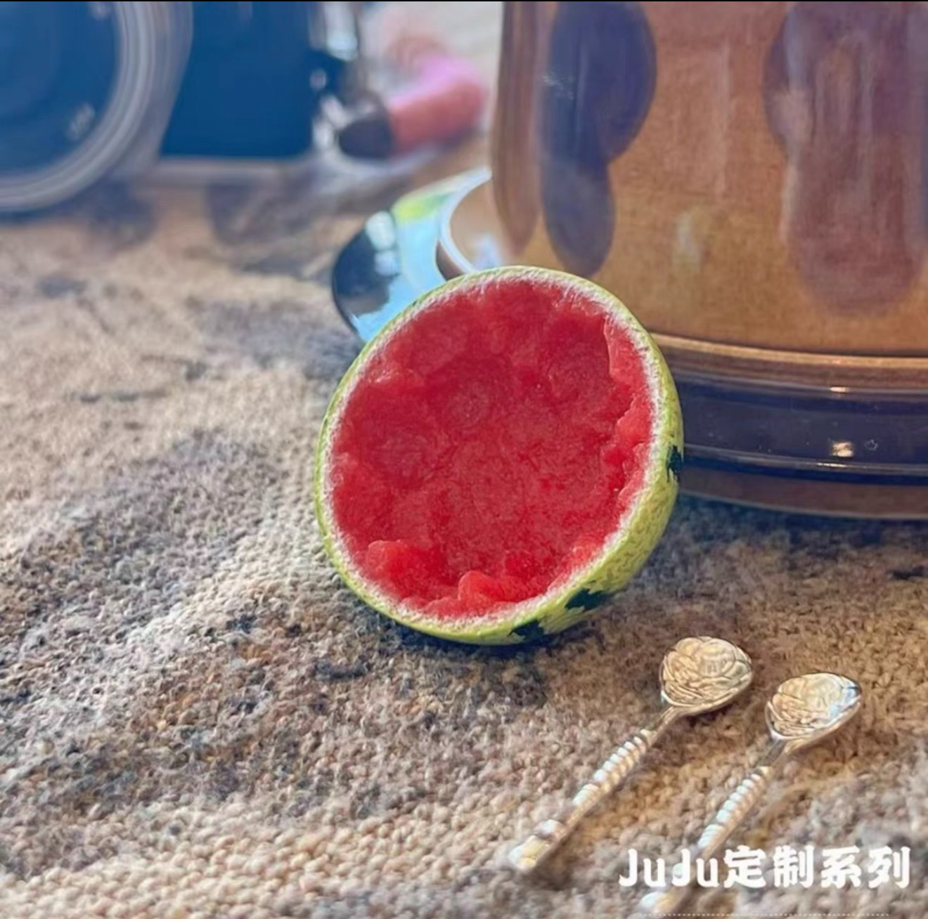定制立体西瓜皮仿真食玩微缩树脂配件材料摆件奶油胶