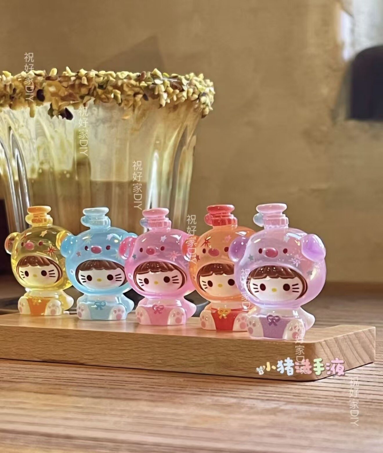 定制立体小猪洗手液仿真食玩微缩树脂配件奶油胶材料摆件