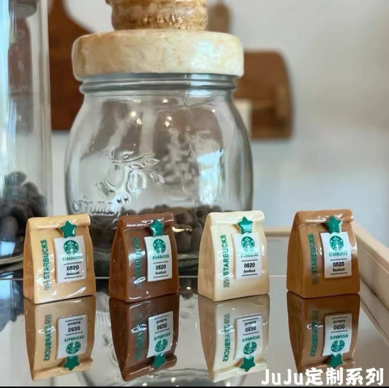 定制星咖啡袋仿真食玩微缩树脂配件奶油胶材料摆件手工