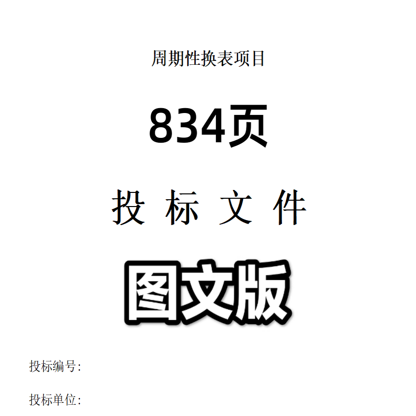 周期性换表项目投标文件