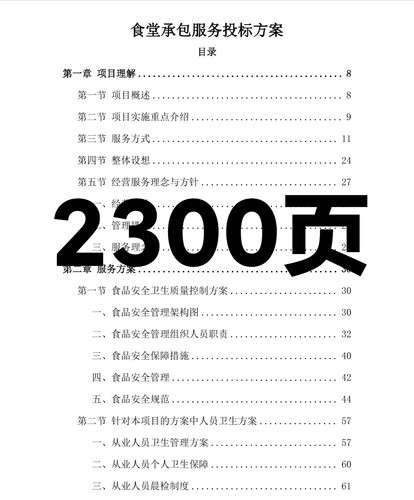 食堂承包投标方案