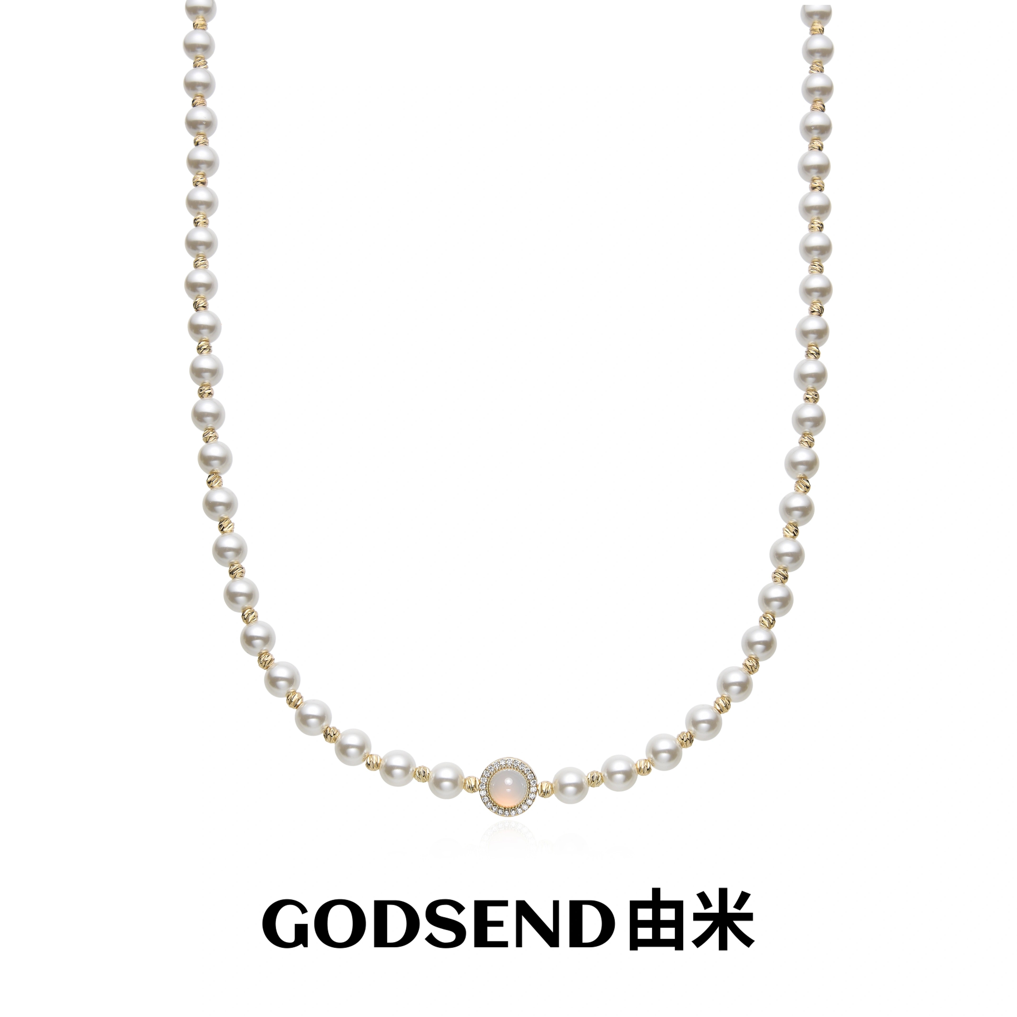 【赖美云李佳佳同款】Godsend由米秋月施家珍珠项链玉髓吊坠颈链