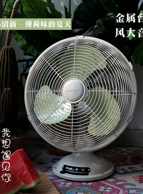 复古电风扇台式仿古摇头怀旧日式