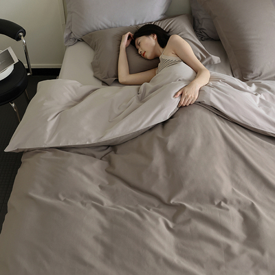 100支长绒棉磨毛床单被套四件套