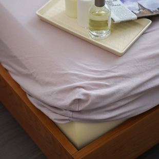 软乎乎A类针织棉1.5米松紧床罩香芋紫色天竺纯棉1.8m柔软床单床笠