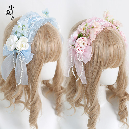 发箍cla优雅古典少女洛丽塔花朵