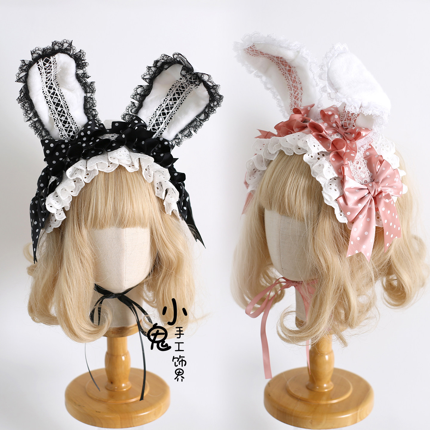 原创多色毛绒兔耳波点Lolita蝴蝶结小兔经典色兔耳发带洛丽塔头饰,饰品/流行首饰/时尚饰品新,发饰,淘宝优惠券,粉丝福利购,淘宝优惠卷