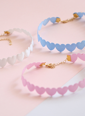 日系lolita项链爱心日系软妹原宿