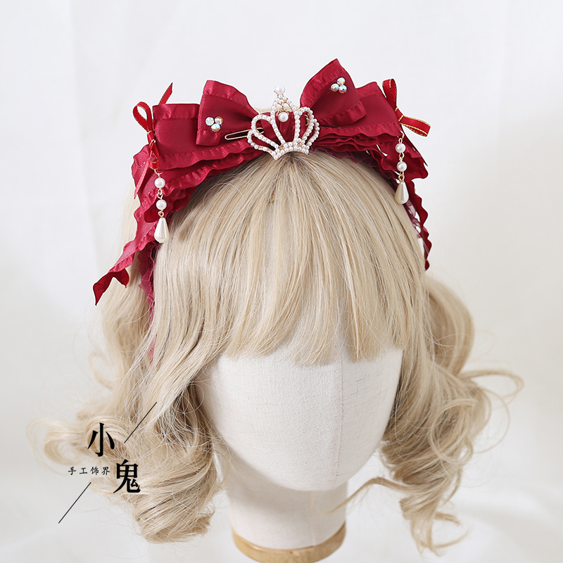 原创手作多色甜美花边kc洛丽塔