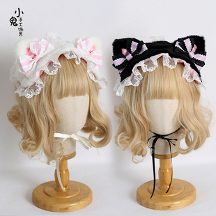 原创甜美可爱lolita霜糖甜心猫耳发带软妹发饰甜蜜庆典洛丽塔头饰