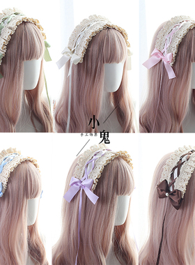 包邮日系软妹甜美Lolita发带手作天使柄洛丽塔kc小物发带人形师