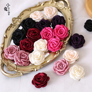 加购 复古花朵胸针鱼嘴夹俩用