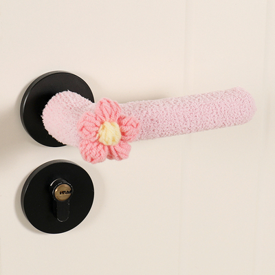 门把手保护套防磕碰柔软针织门把套入户门卧室防撞通用门锁套家用