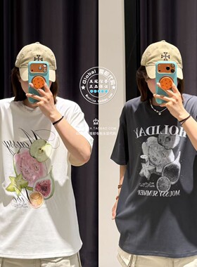 MOUSSY国内代购 26夏 水果印花休闲圆领短袖T恤衫女028JSZ90-1075