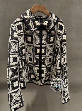 INITIAL国内代购26春女翻领镂空钩花时尚外套26SJKFMCVV533不退换