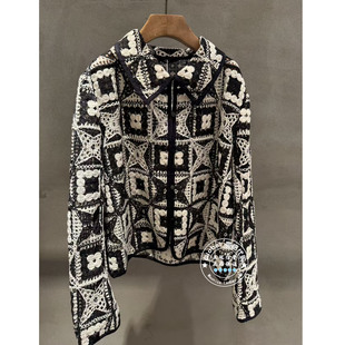 INITIAL国内代购26春女翻领镂空钩花时尚外套26SJKFMCVV533不退换