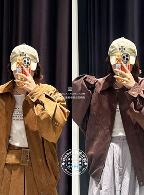 MOUSSY国内代购 25秋冬 复古翻领做旧夹克衫外套女 028IAA30-1032