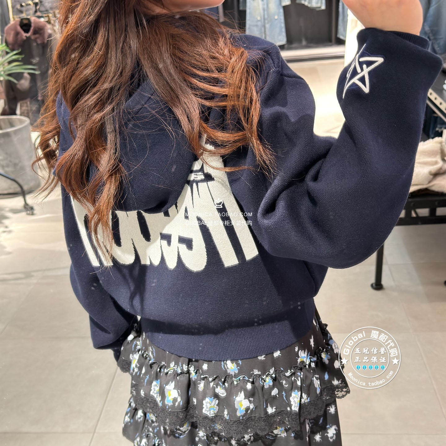 SLYThrow系列字母连帽卫衣女
