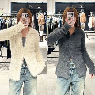 特价 SLY国内代购 25冬 纯色翻领拉链针织开衫毛衣030IAZ70-2741