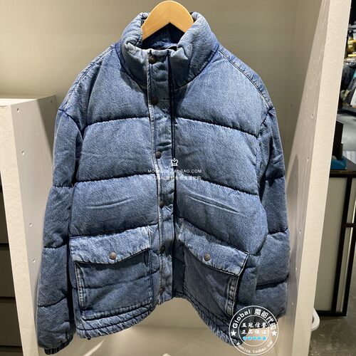 李维斯牛仔羽绒服水洗立领时尚