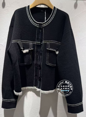 INITIAL国内代购 25冬 女圆领流苏气质外套25WYTFMCVV824不退换