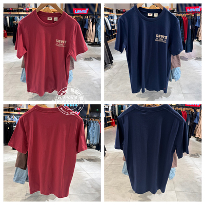 李维斯短袖T恤圆领LOGO印花纯棉