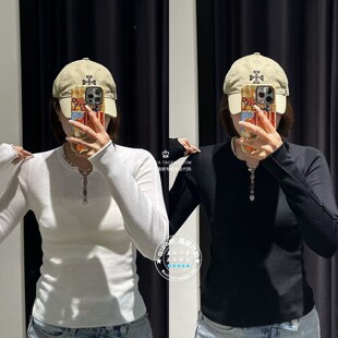 特价 MOUSSY代购 25秋冬 修身长袖打底针织衫上衣女028IAZ70-1025